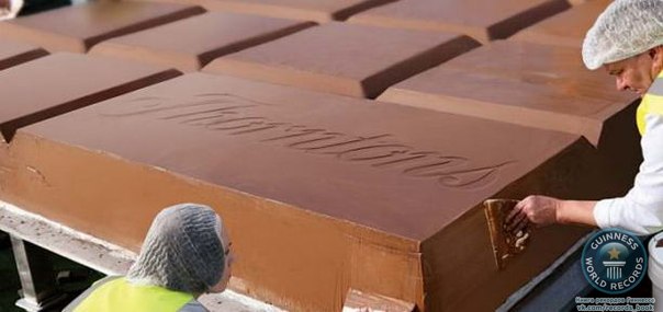 Самая большая шоколадка в мире теперь весит 6 тонн