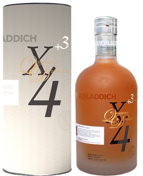 Самое крепкое в мире виски Bruichladdich X4.Когда выдержка этого виски достигнет десяти лет,оно будет иметь содержание алкоголя 92%!!!