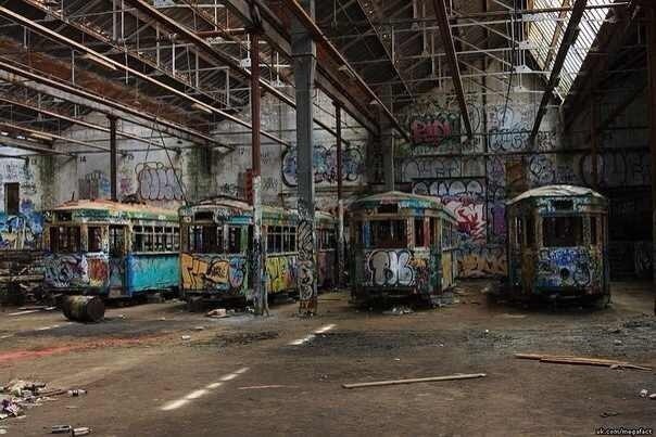 Заброшенное трамвайное депо, Сидней, Австралия.