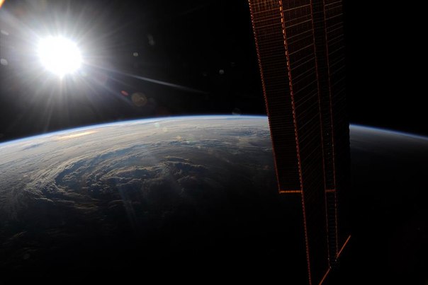 Вид на Землю с борта Международной космической станции.