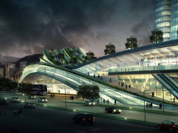 Гонконг полон авангардных архитектурных сооружений, но и на их фоне, пожалуй, будет выделяться подземная железнодорожная станция, которую планируется построить к 2015 году. Станция площадью около 430 тысяч квадратных метров будет вмещать 15 путей для поездов, курсирующих между Гонконгом и Пекином со скоростью более 200 км/ч.