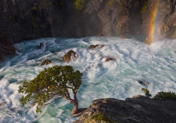 Река Пайне в национальном парке Торрес-дель-Пайне, Чили.