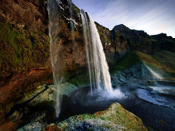 Водопад Сельяландсфосс, Исландия.