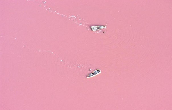 Соленое озеро Retba, Сенегал.