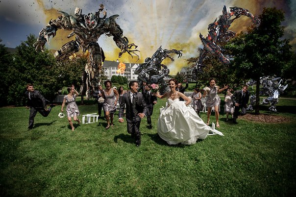 Новый тренд в свадебной фотографии: свадьба в опасности