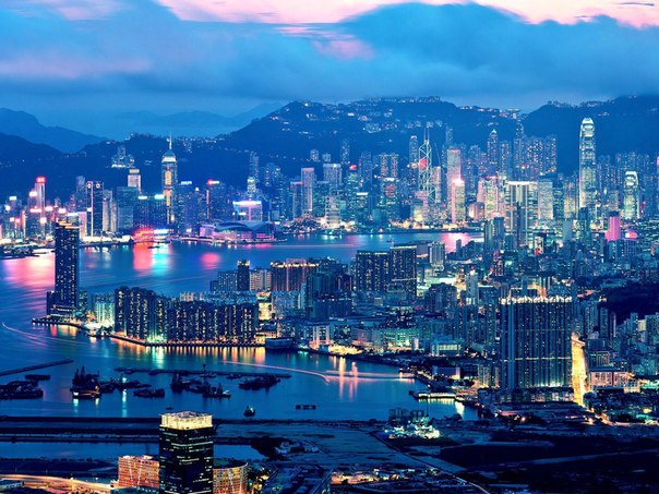 Гонконг, вид на залив Виктория