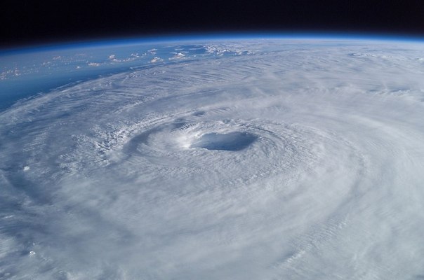 Вид урагана с МКС. 
