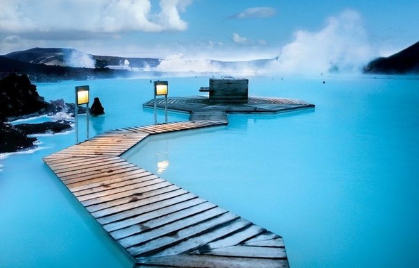 Геотермальный курорт Голубая лагуна, Исландия.