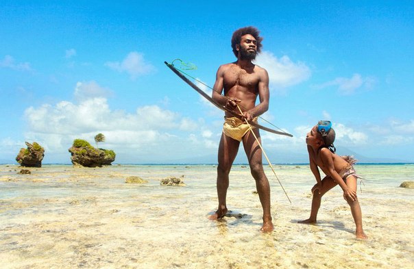 Отец и сын на рыбалке, Республика Вануату.