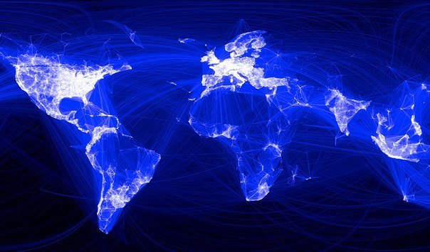 Используя связи между друзьями, в Facebook создали собственную карту мира.