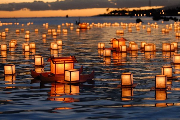 Ночные огоньки ко дню влюбленных, Гавайские острова.