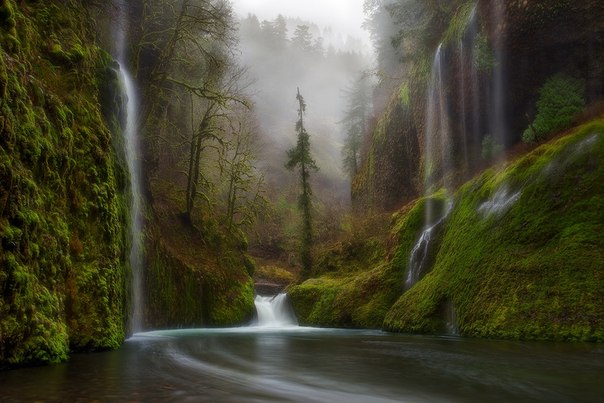 Водопад в Орегоне, США.