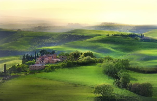 Тосканские поля, Италия.