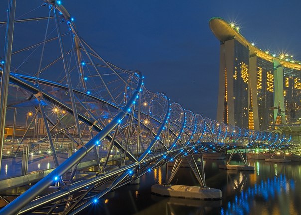 Мост "The Helix", Сингапур.