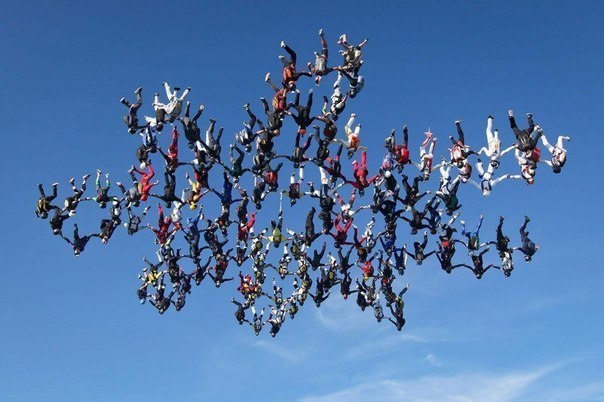 Самые потрясающие фигуры парашютной акробатики 