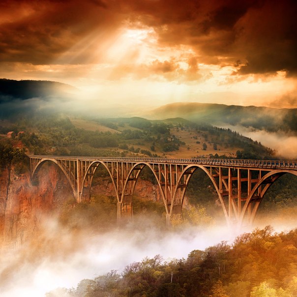Мост Tara в Черногории.