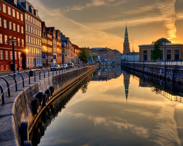 Утро в Копенгагене, Дания.