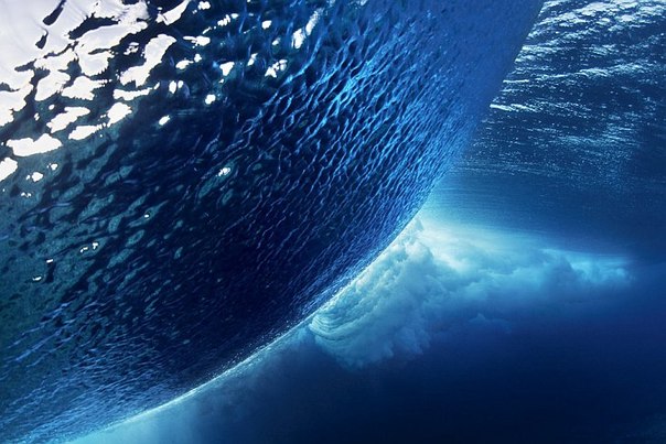 Жидкая планета. Эта фотография предлагает нам другой взгляд на волны. Под углом, при котором мы не привыкли их видеть. 