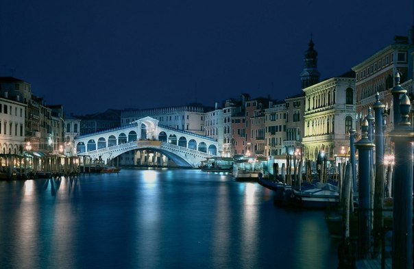 Ночная Венеция, Италия.