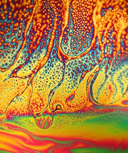 Мыльные пузыри под микроскопом  