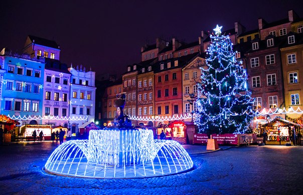 Рождественская Варшава, Польша.