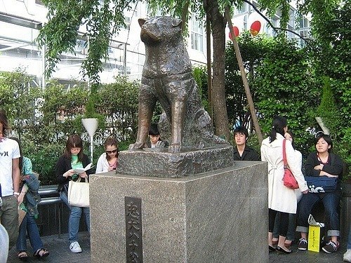 Памятник Хатико. Самой верной собаке за всю историю человечества.
