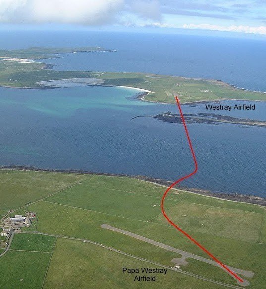 Самый короткий авиарейс продолжительностью 47 секунд. Этот маршрут связывает два шотландских острова Уэстрей и Папа Уэстрей, расстояние между которыми составляет всего 2,7 километра.