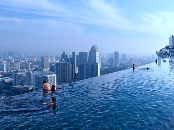 Бассейн на крыше отеля, Сингапур